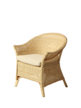 Desser King Rattan Loom Chair with Cushion, Natural