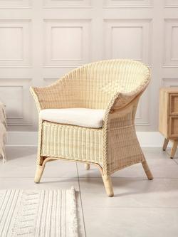 Desser King Rattan Loom Chair with Cushion, Natural - view 2, Natural