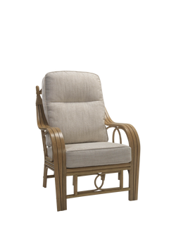 Desser Madrid Rattan Lounge Chair, Jasper/Natural, Beige