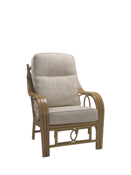 Desser Madrid Rattan Lounge Chair, Jasper/Natural, Beige