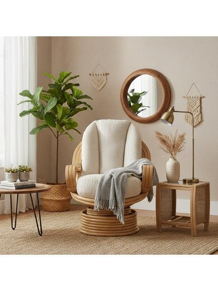Desser Madrid Rattan Rocking Chair, Jasper/Natural - view 2, Beige