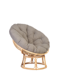 Desser Papasan Rattan Chair, Grey