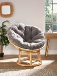 Desser Papasan Rattan Chair, Grey