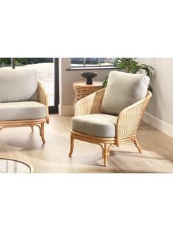 Desser Royal Rattan Lounge Chair, Natural/Green - view 2, Green