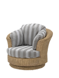 Desser Samford Lyon Rattan Swivel Chair, Grey