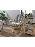 Desser Samford Rattan Swivel Chair, Grey