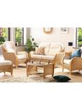 Desser Centurion Rattan 4-Seater Lounging Set with Coffee Table, Cream/Natural