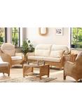 Desser Centurion Rattan 5-Seater Lounging Set with Coffee Table, Cream/Natural
