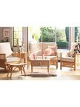 Desser Chester Rattan 4-Seater Lounging Table & Chairs Set, Cream/Natural