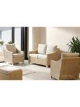 Desser Dijon Rattan 4-Seater Lounge Sofa & Chairs Set, Grey