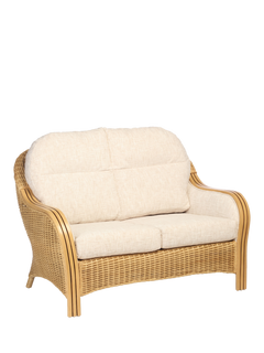 Desser Centurion Rattan 2-Seater Sofa, Cream/Natural