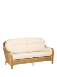 Desser Centurion Rattan 3-Seater Sofa, Cream/Natural