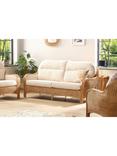 Desser Centurion Rattan 3-Seater Sofa, Cream/Natural