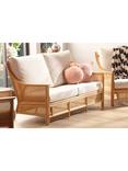 Desser Chester Rattan 3-Seater Sofa, Cream/Natural