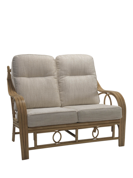 Desser Madrid Rattan 2-Seater Sofa, Jasper/Natural, Beige