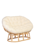 Desser Papasan Rattan 2-Seater Sofa, White