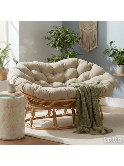 Desser Papasan Rattan 2-Seater Sofa, Cloud - view 2, Beige