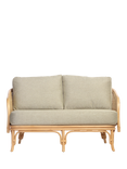 Desser Royal Roma Rattan 2-Seater Sofa, Natural/Green