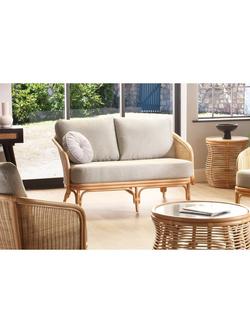 Desser Royal Roma Rattan 2-Seater Sofa, Natural/Green - view 2, Green