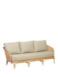Desser Royal Roma Rattan 3-Seater Sofa, Natural/Green