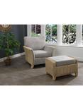 Desser Arlington Rattan Footstool, Grey