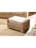 Desser Burford Rattan Footstool, Grey