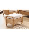 Desser Centurion Rattan Footstool, Cream/Natural