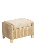 Desser Dijon Rattan Footstool, Grey