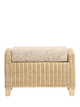 Desser Dijon Rattan Footstool, Grey