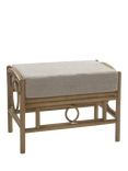 Desser Madrid Rattan Footstool, Jasper/Natural