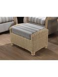 Desser Samford Rattan Footstool, Grey