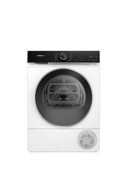 Siemens Freestanding Heat Pump Tumble Dryer, 9kg Load, WQ46H2D9GB, WQ46H2DXGB, White