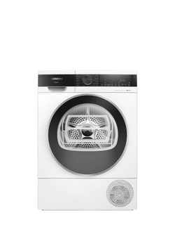 Siemens WQ45G203GB Heat Pump Tumble Dry, 9kg Load, White, White