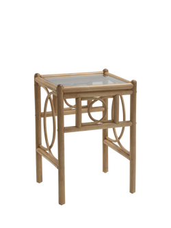 Desser Madrid Rattan Side Table, Light Oak, Light Oak