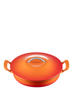 Le Creuset Cast Iron Modern Heritage Shallow Casserole, 28cm, Volcanic, Volcanic