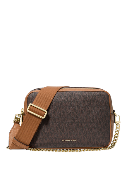 Michael Kors Bryant Signature Print Cross Body Bag, Brown/Acorn