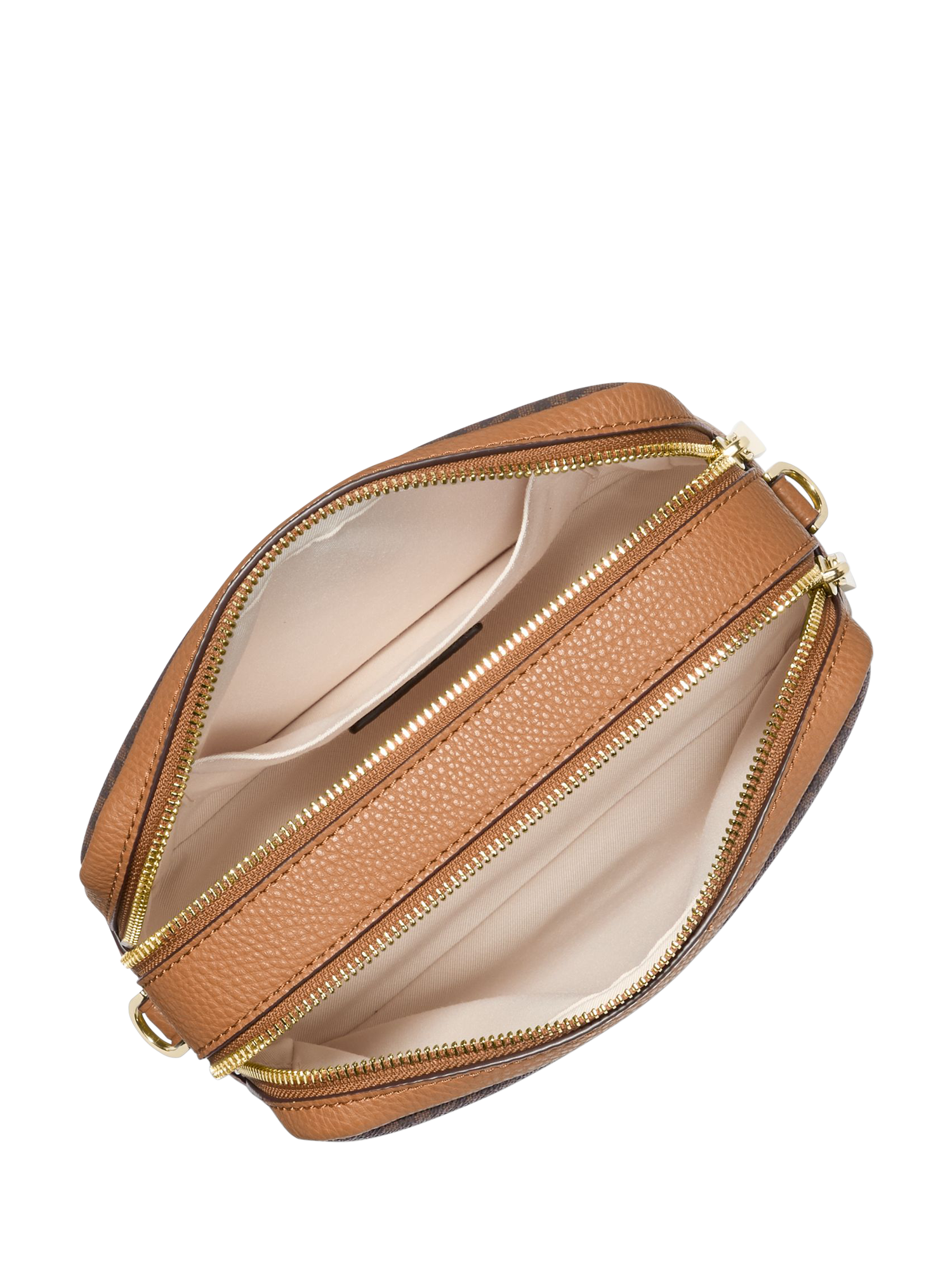 Product image 3 of 5, which shows Michael Kors Bryant Signature Print Cross Body Bag, Brown/Acorn