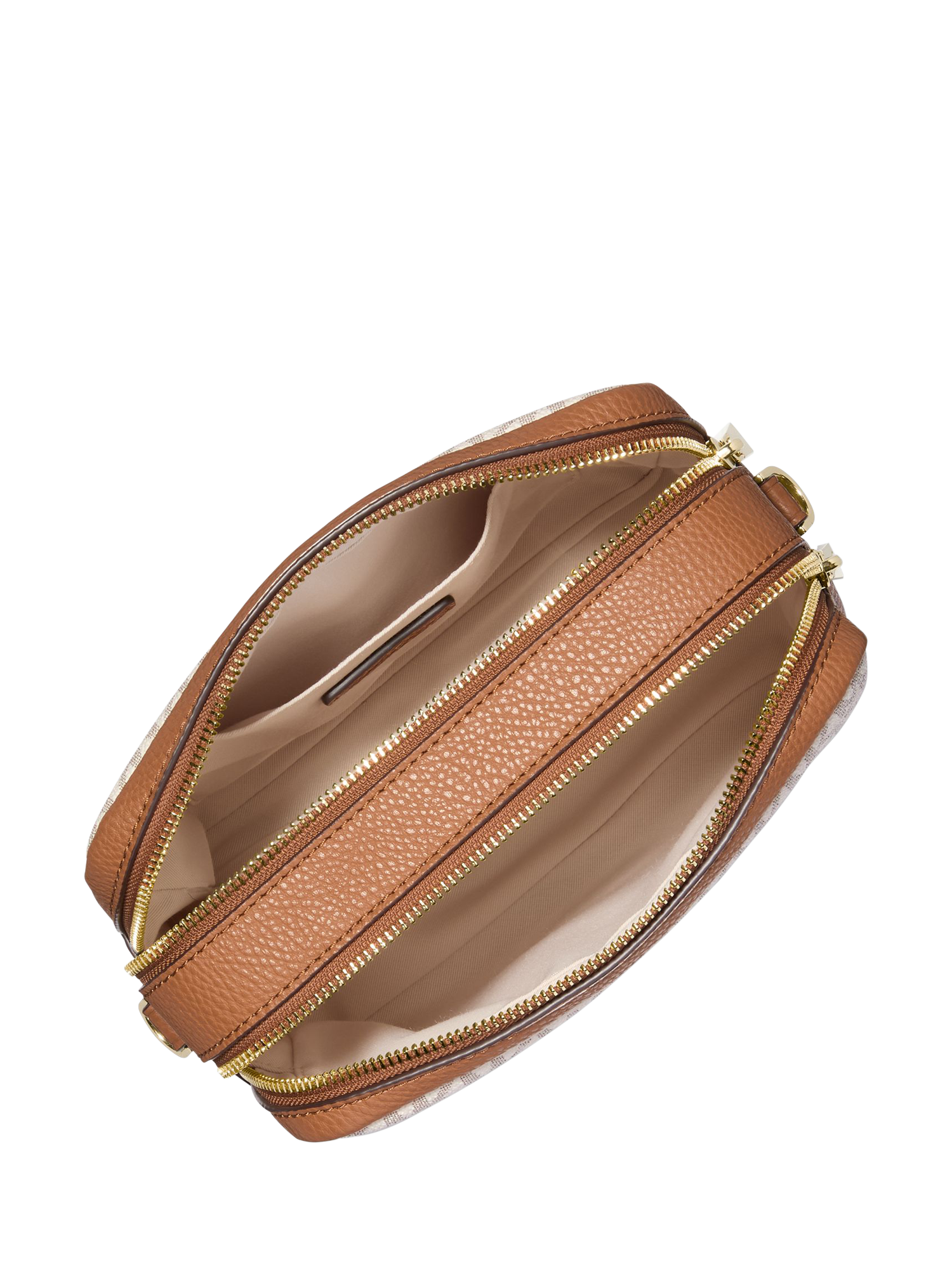 Product image 3 of 5, which shows Michael Kors Bryant Signature Print Cross Body Bag, Vanilla/Acorn