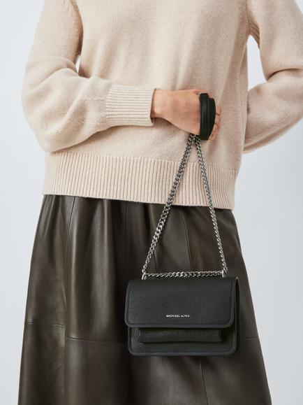 Michael Kors Claire Leather Crossbody Bag - view 2, Black
