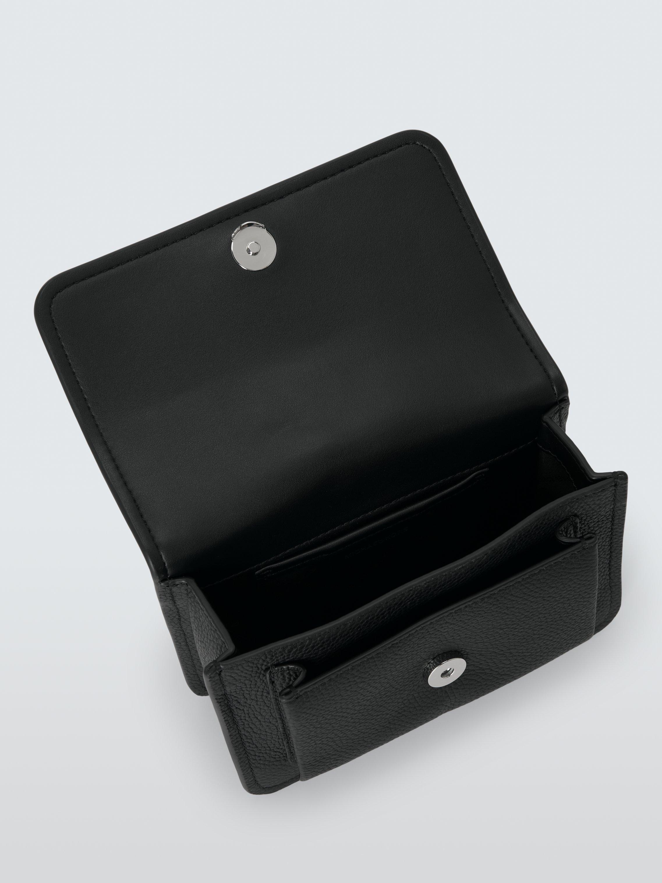 Product image 4 of 6, which shows Michael Kors Claire Leather Crossbody Bag, Black