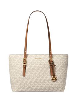 Michael Kors Quinn Medium Tote Bag, White/Multi