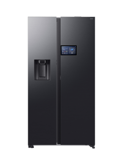 Samsung Bespoke AI Series 9 RS90F64EDFEU Freestanding 65/35 Smart American Style Fridge Freezer with AI Home, Black, Black