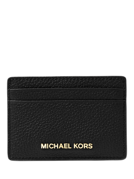 Michael Kors Jet Set Leather Card Holder, Black, Black