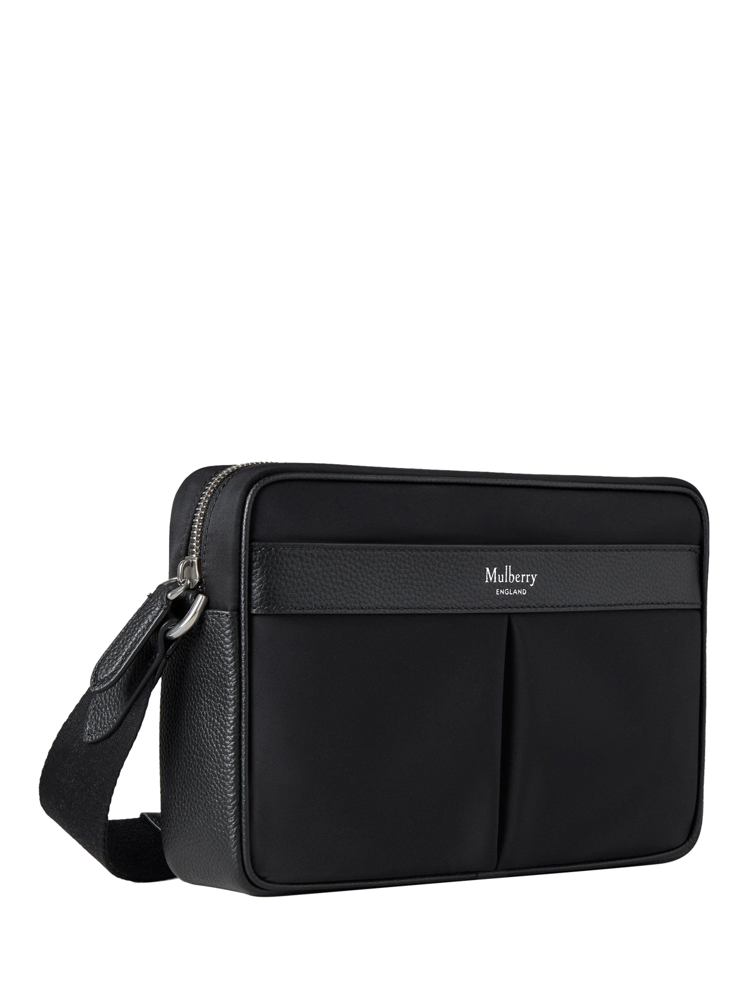 Product image 3 of 5, which shows Mulberry Heritage Nylon Crossbody Bag, Black