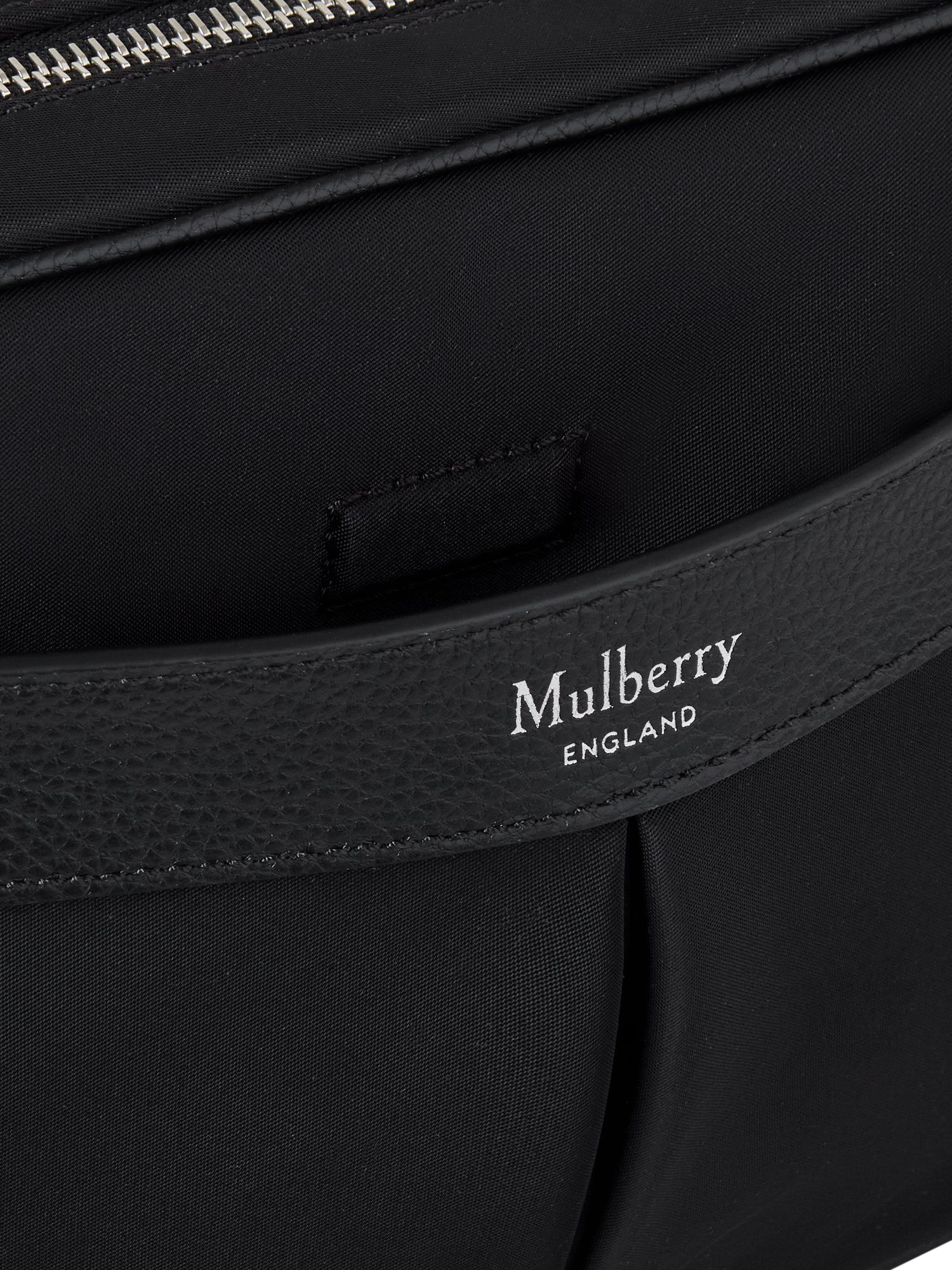 Product image 4 of 5, which shows Mulberry Heritage Nylon Crossbody Bag, Black