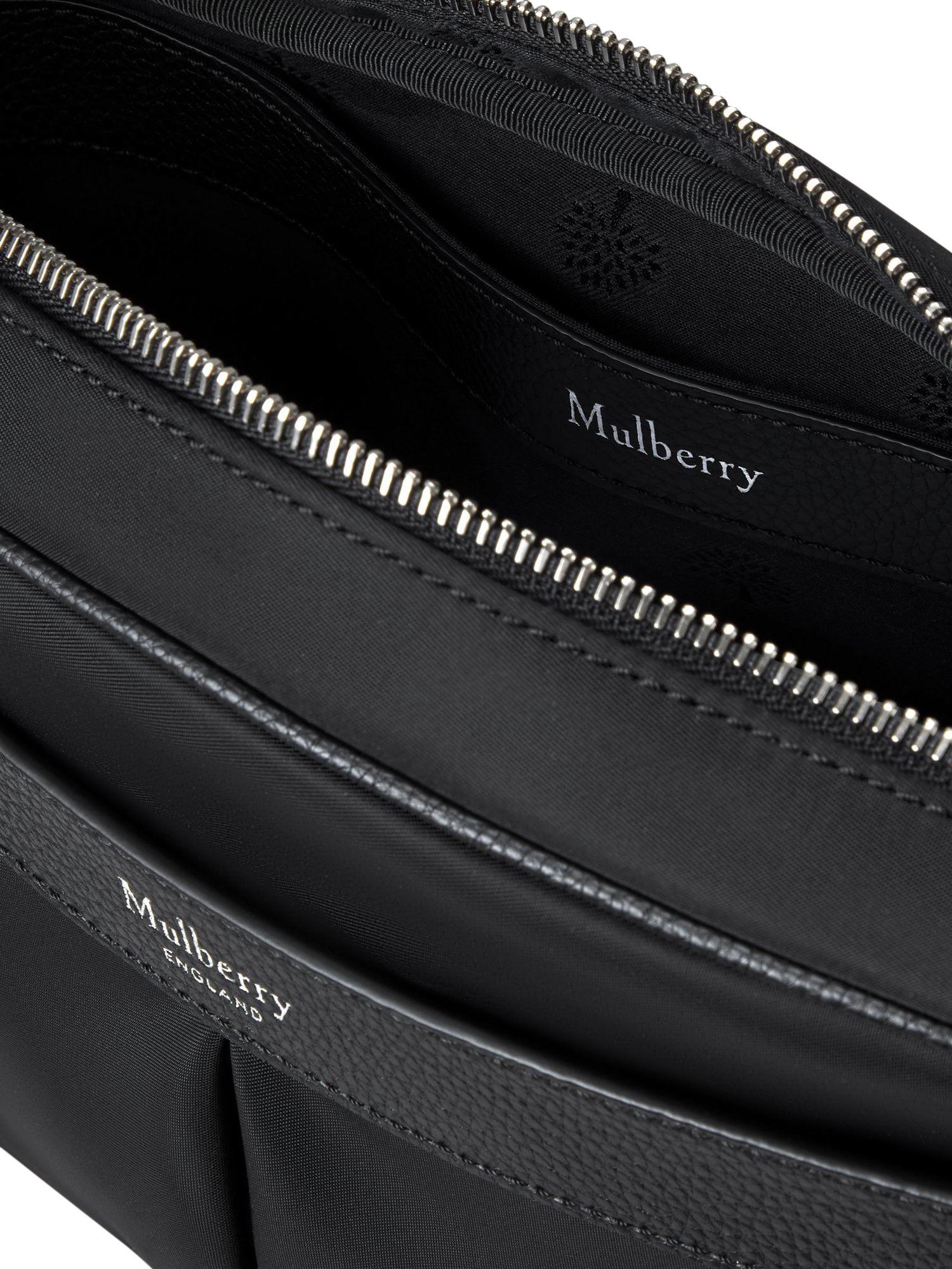 Product image 5 of 5, which shows Mulberry Heritage Nylon Crossbody Bag, Black