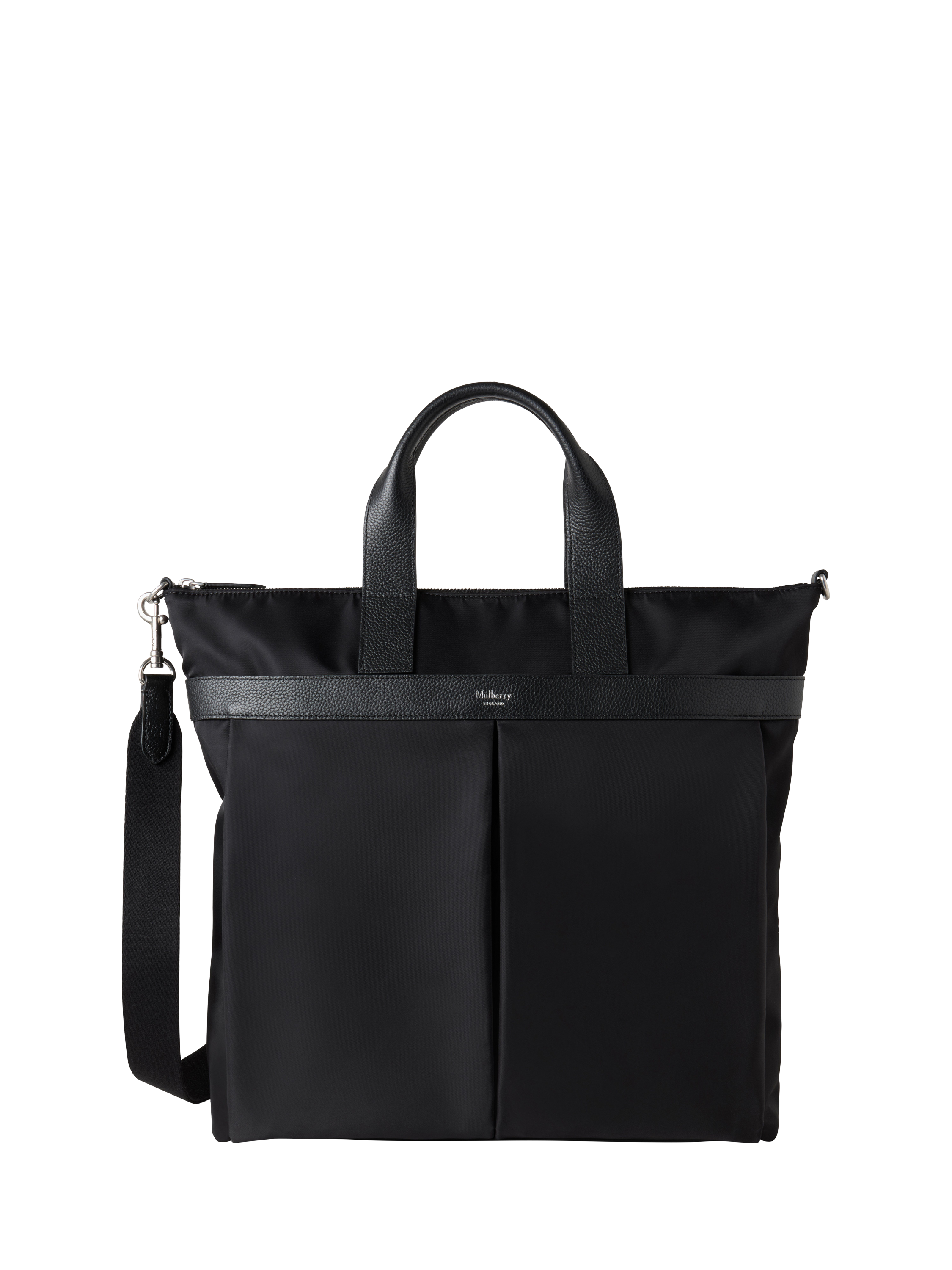 【MULBERRY】送料/関税込 M Zipper Tote Bag Mulberry M Zipped Leather Tote Bag - Black | Editorialist