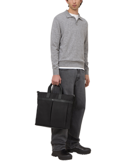 Mulberry Heritage Nylon Zipped Tote Bag, Black - view 2, Black