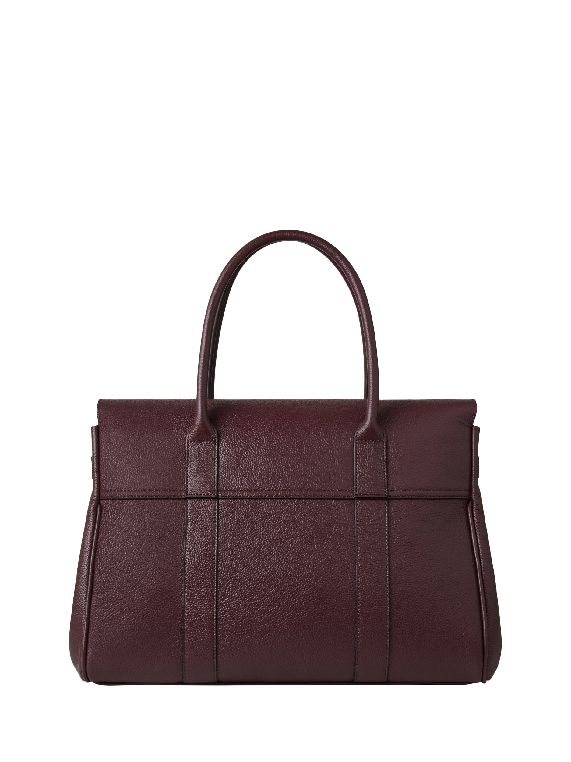 Product image 3 of 6, which shows Mulberry Bayswater Classic Grain Leather Handbag, Black Cherry