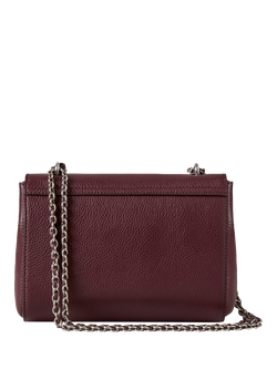Mulberry Lily Classic Grain Leather Shoulder Bag - view 2, Black Cherry